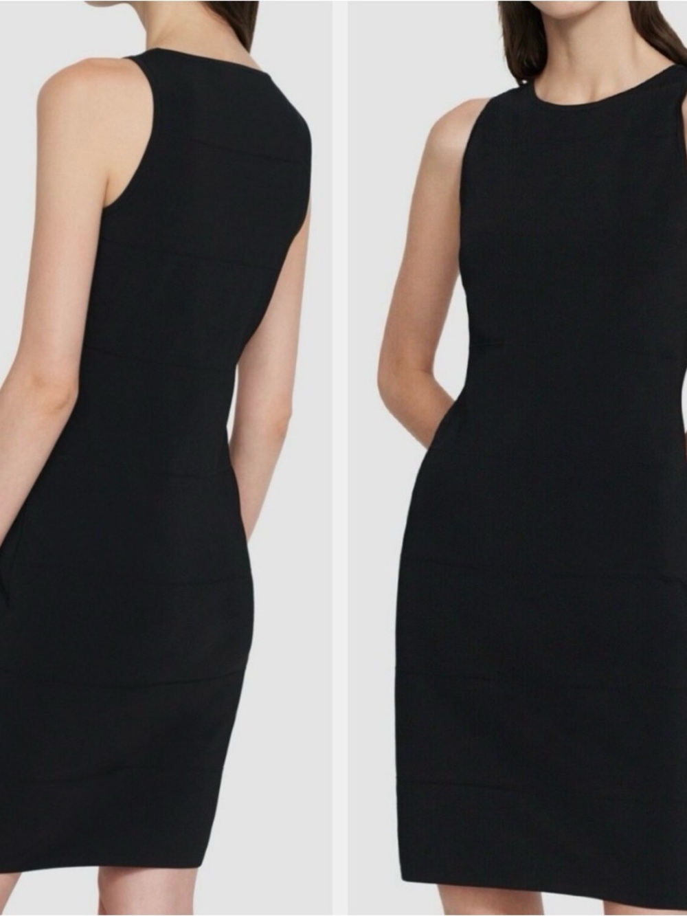 Theory Black Sleeveless Mini Sheath Dress